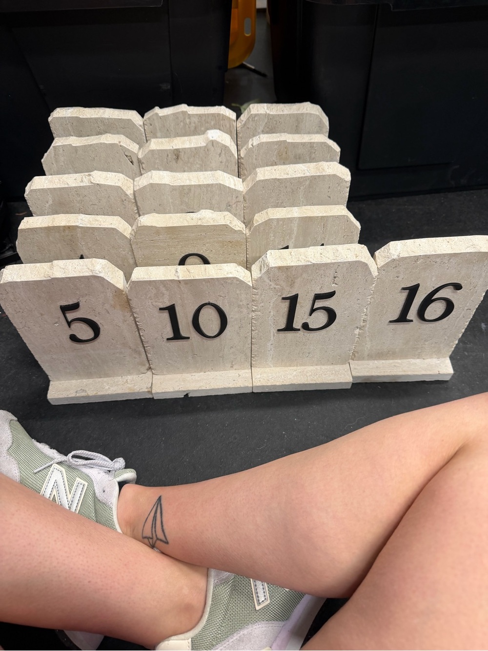 Rustic Numbered Table Markers - Cream Decorative Home Accents